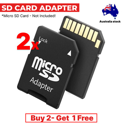 2x MICRO SD to SD CARD ADAPTER CONVERTER READER - Main Image