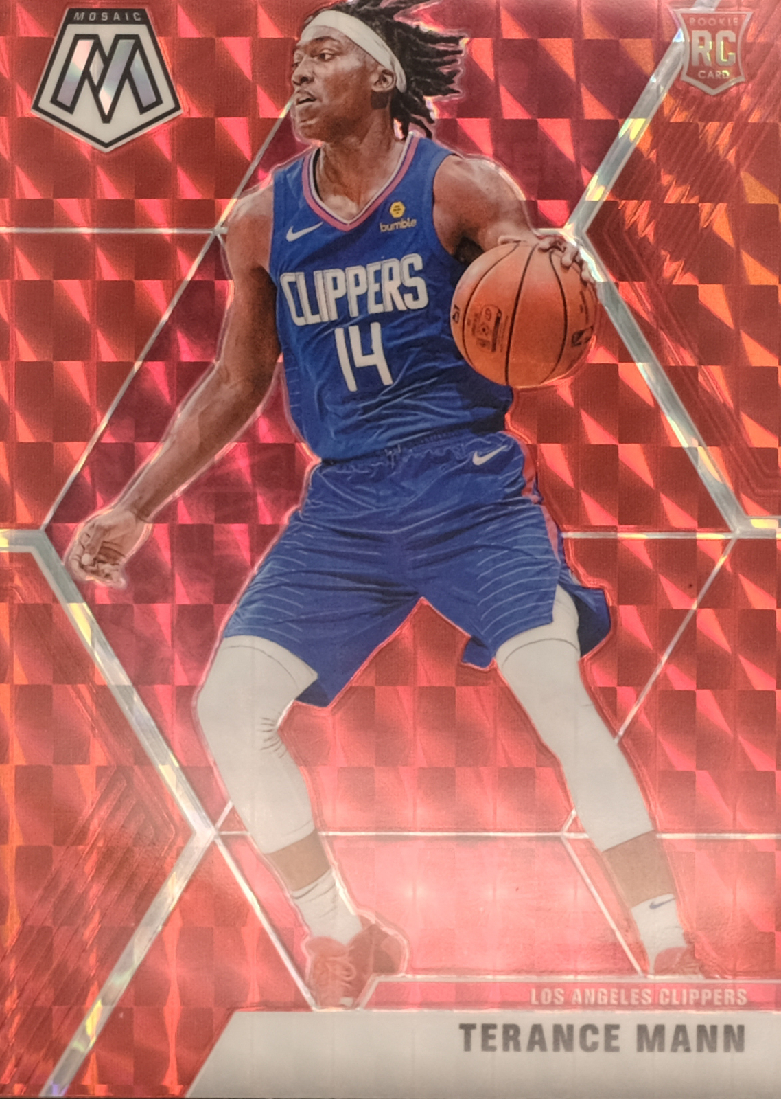 2019-20 Panini Mosaic Basketball Rookies #246: Terance Mann Mosaic Red
