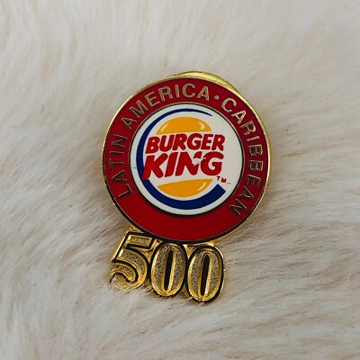 Burger King Latin America Caribbean 500 Store Campaign Enamel Employee Lapel Pin