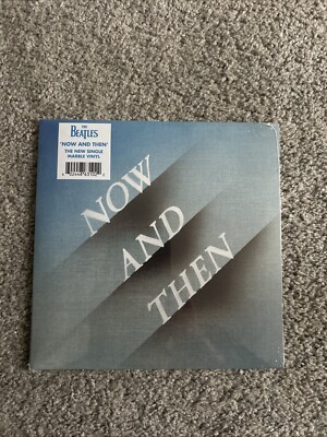Brand New Sealed - Now And Then / Love Me Do by The Beatles - Blue Marble Vinyl