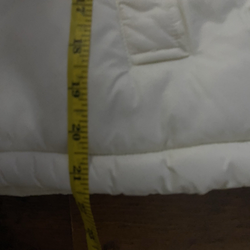 American Eagle Outfitters Vest Puffer Womens Medium Ivory Faux Fur Hooded Zip - Picture 6 of 8
