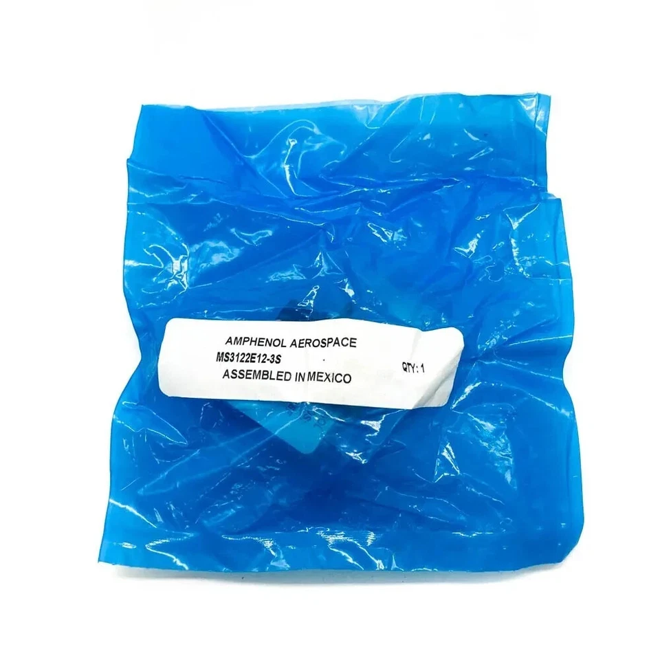 Amphenol MS3122E12-3S Circular 3Pos MIL Spec Connector w/ 10-257982-16F Contacts - Image 4 of 4