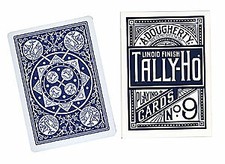US Playing Card Co. Cards Tally Ho Fan Back Poker size Blue