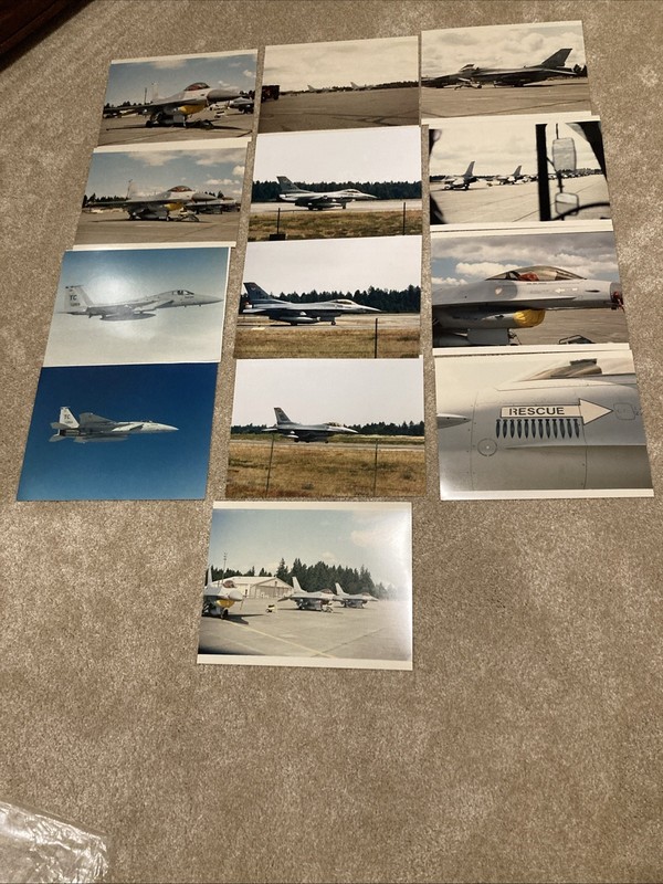 (13) F-15 & F-16 Color 8x10 Pictures