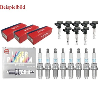 8x BREMI Zündspule +8x NGK Zündkerze Laser Platinum für Mercedes-Benz SL R129