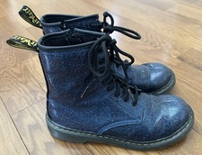 Dr Martens 1460 Glitter J Lace-up Zipper Side Youth Boots Size US 5