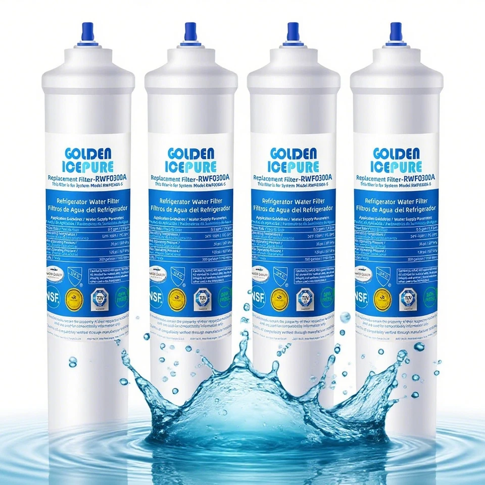 GOLDEN ICEPURE 4X FilWas Kühlschrank Wasserfilter ERSATZ für Samsung DA29-10105J HAFEX/EXP