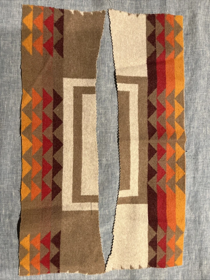 Pendleton Wool Remnant , 2 Pieces Med Weight, Reversible 18” X 5” - Image 2 of 4