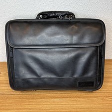Targus Black Universal Notebook Case Vintage Faux Leather Laptop Bag Briefcase