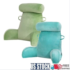 Reading Pillow with Arms Back Support Cushion Rests Neck Roll For Reading Bed