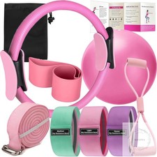 8Pcs Pilates Ring Set Home Pilates Equipment for Women Kit with Magic Circle Pil