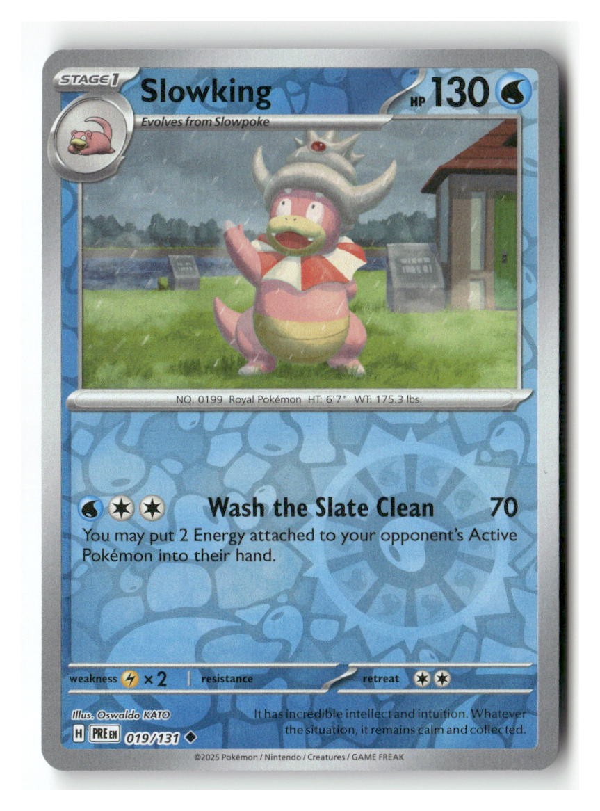 Slowking 019/131 Uncommon Prismatic Evolutions Pokemon Reverse Holo Near Mint
