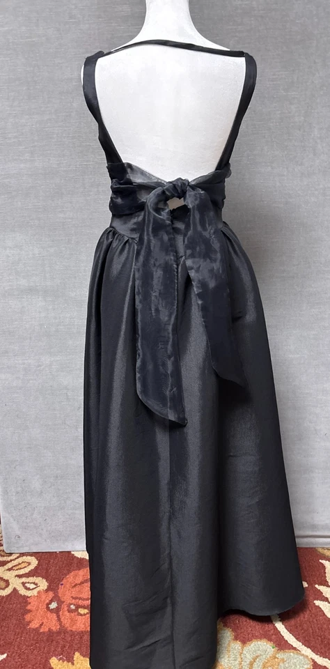 Lucy Sky Los Angels 连衣裙 美国 L 黑色缎面舞会 正式 晚礼服 哥特 Coquette — 第 2/4 张图片