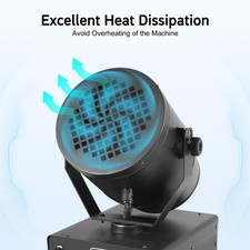 2000W Powerful Shaking Head Jet Snow Machine - Perfect for Party Wedding  Stage