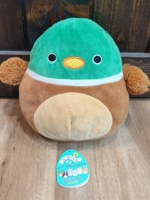 Squishmallows Avery Mallard Duck Stuffed Plush Green Brown