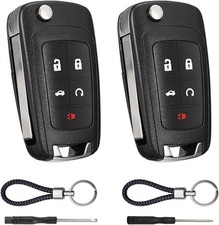 Key Fob Case Replacement 5 Button for Chevy Cruze Camaro Impala Equinox GMC Terr