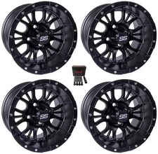 GTW Diesel 12" Golf Cart Wheels/Rims Black Yamaha