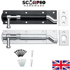 Cranked Barrel Tower Necked Bolt  Bathroom Bolts Sliding Shoot Door Gate Bolts