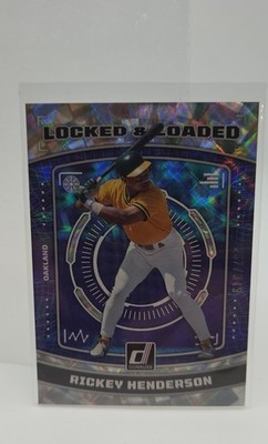 2023 Panini Donruss - Locked & Loaded Rickey Henderson #LL6 Blue /249