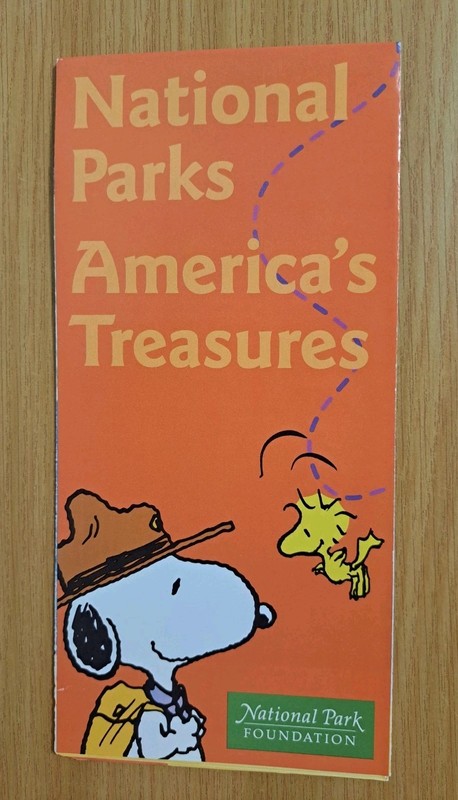 National Parks Americas Treasures Snoopy Peanuts Poster Map Brochure Natl Park F