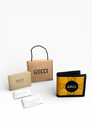 GUCCI Geldbörse Off the Grid Bifold GG Supreme Canvas & Leder Gelb Gucci NEU
