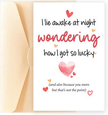 Valentines Day Card for Husband Him from Wife Her Funny Anniversary Card Gifts