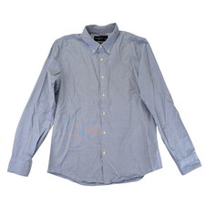Abercrombie Fitch Mens Super Slim Stretch Button Down Shirt Blue Large L
