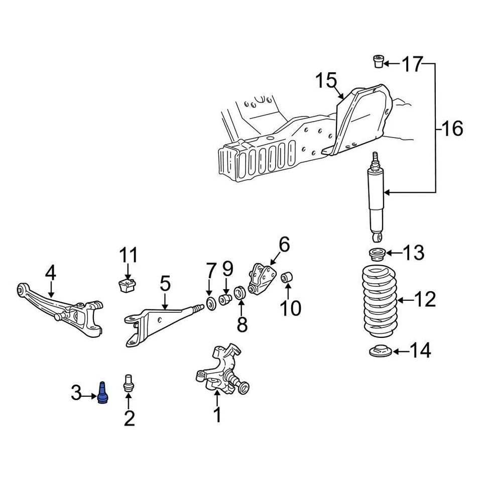 For Ford F-150 Heritage 2004 Ford 5C2Z3049AA Front Upper Suspension Ball Joint Foto 3 de 4