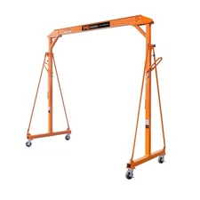 2200-lb Adjustable Height All-Steel Gantry Crane, Auto-Lock, 95" Min. Height, 14
