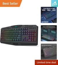 K503 Wireless Gaming Keyboard: RGB Backlit, 3-Mode Connectivity  Wrist Rest
