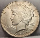 1922 P Peace US Silver Dollar - 90% Silver US Coin, Nice Golden Toning, P-2239p4