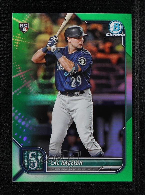 2022 Bowman Chrome Green Refractor 40/99 Cal Raleigh #51 Rookie RC