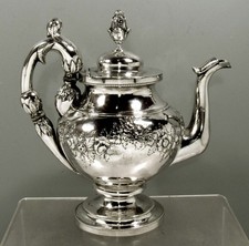 Samuel Kirk Silver Teapot 1824 MUSEUM