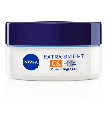 1 x 50ml Nivea Extra Bright Vit C & HํYA Night Gel Facial Skin