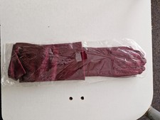 53cm 20 inch medium length over the elbow evening satin gloves - Burgundy