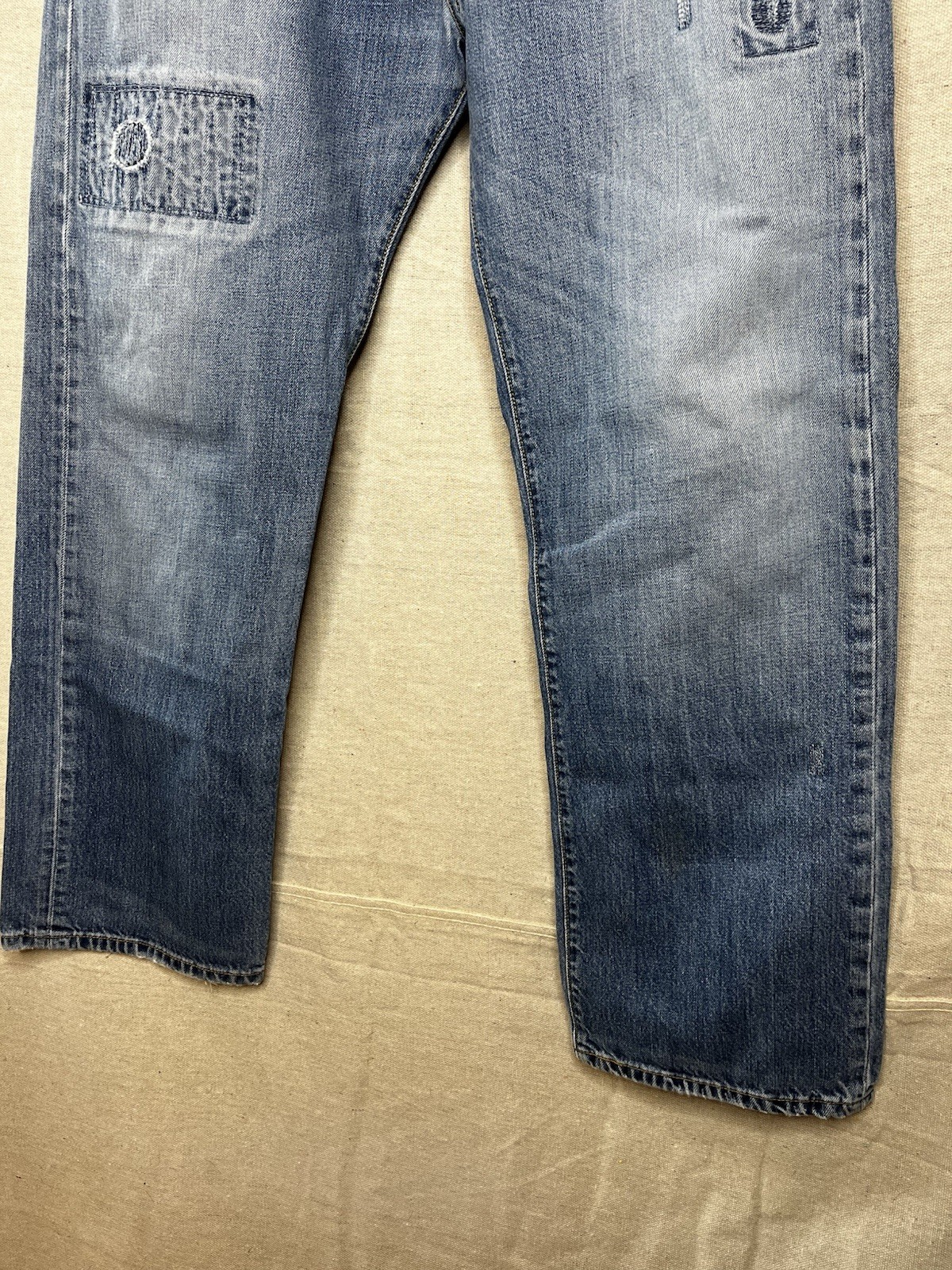 Vintage Style Sashiko Distressed Patchwork Levi’s… - image 4