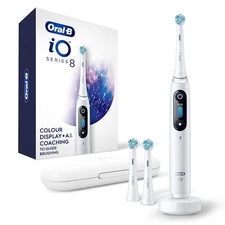 Oral-B iO Series 8 Electric Toothbrush Rechargeable w/2 Brush Heads & Travel CAS