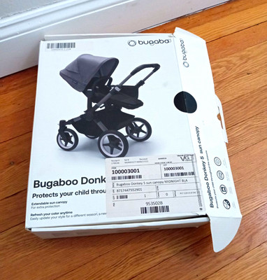 Bugaboo Donkey 5 Sun Canopy Sun Shade Black Infant Toddler 100003001
