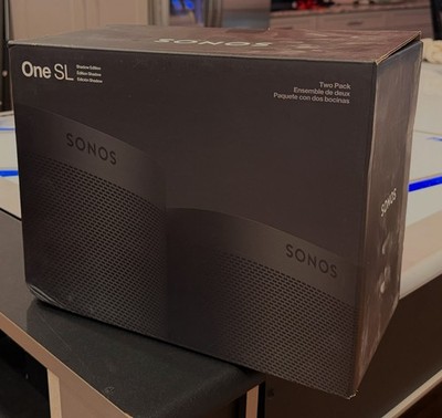 Sonos One SL Wireless Smart Speaker Shadow Edition 2 Pack [NEW - OPEN BOX]