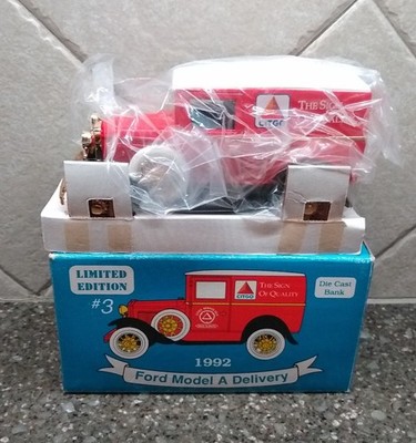 SPEC CAST 1992 CITGO LIMITED ED. #3 FORD MODEL A DELIVERY TRUCK BANK FREE SHIP