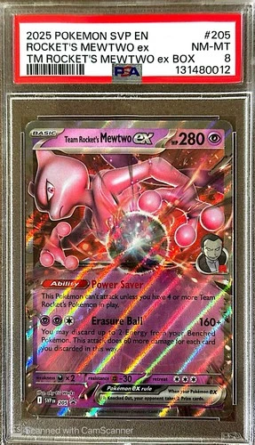 (PSA 8) Pokémon: Scarlet & Violet Promos – Team Rocket's Mewtwo ex #SVP205
