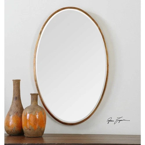 Uttermost 12894 Herleva Gold Oval Mirror - Picture 2 of 5