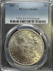 1897 S Morgan Silver Dollar $1 PCGS MS63