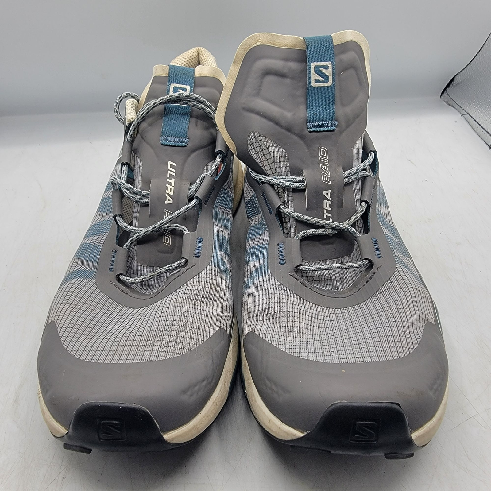 Scarpe da trekking Salomon Ultra Raid Trail Run Quarry da uomo 8 5 blu grigio