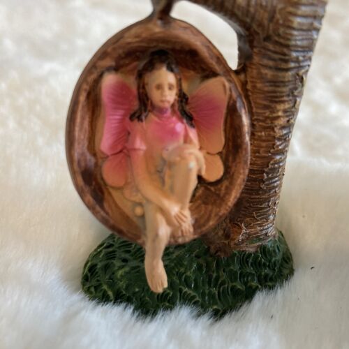 Mini Garden Sitting Fairy Statue 2.5“ Tall Fairy Gnome Figure Swing miniature - Picture 4 of 13
