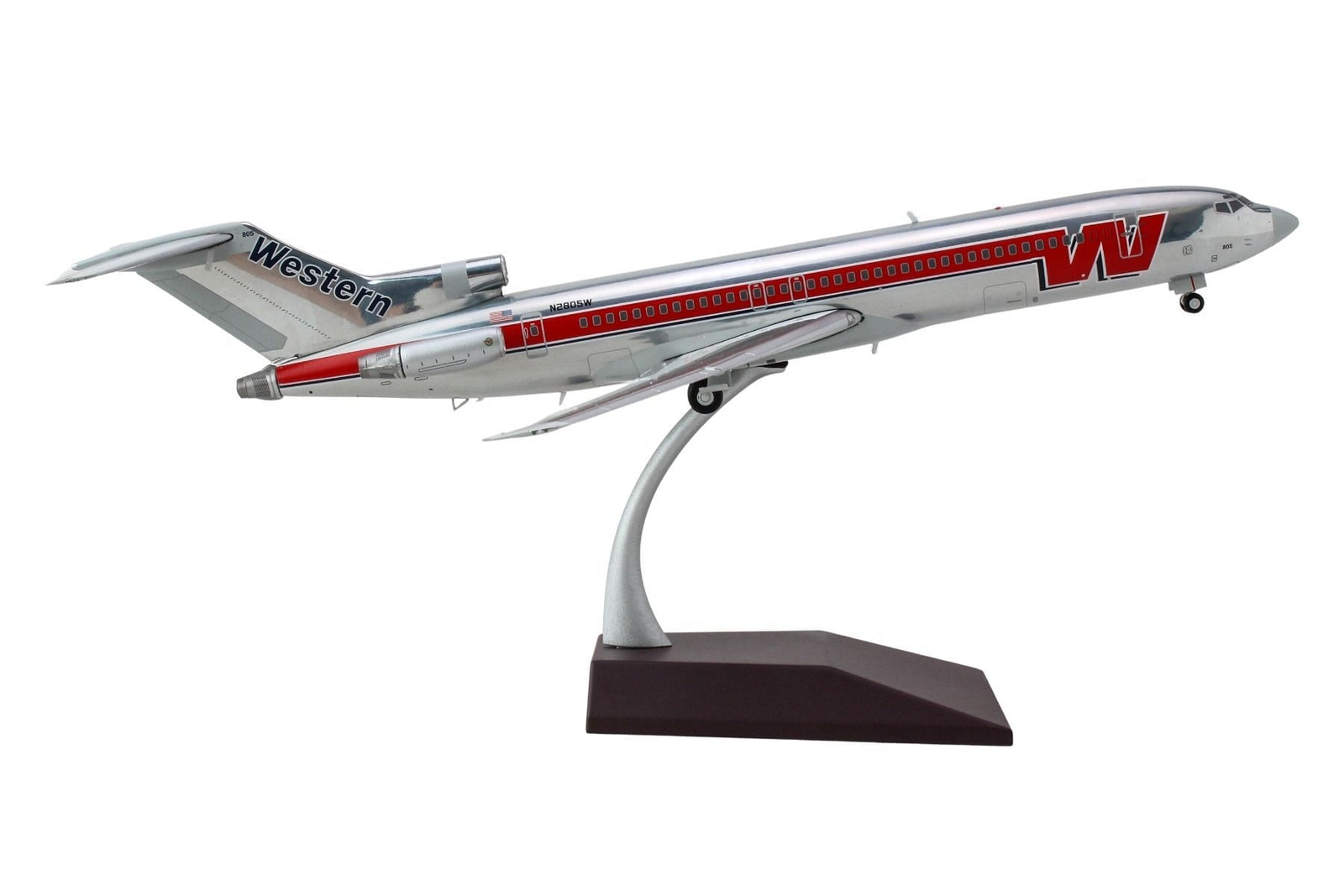 Boeing 727200 Commercial Aircraft "Western Airlines" (N2805W) Silver