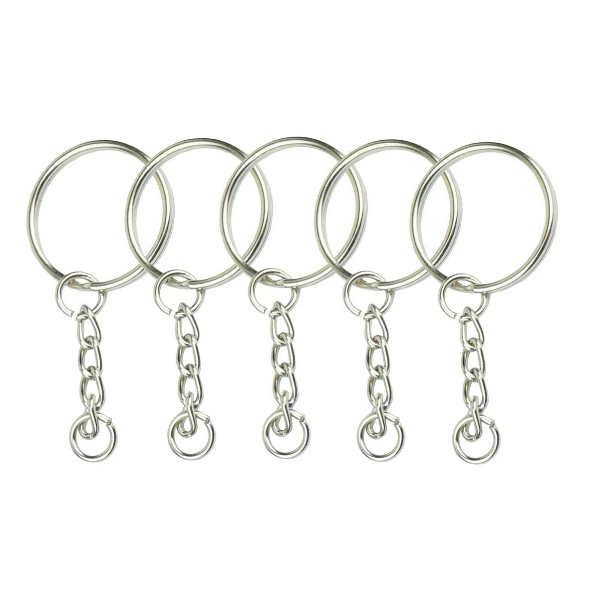 20MM Split ring with chain and screw KEY KEYRINGS KEYRING KEYS FINDINGS  CLASP