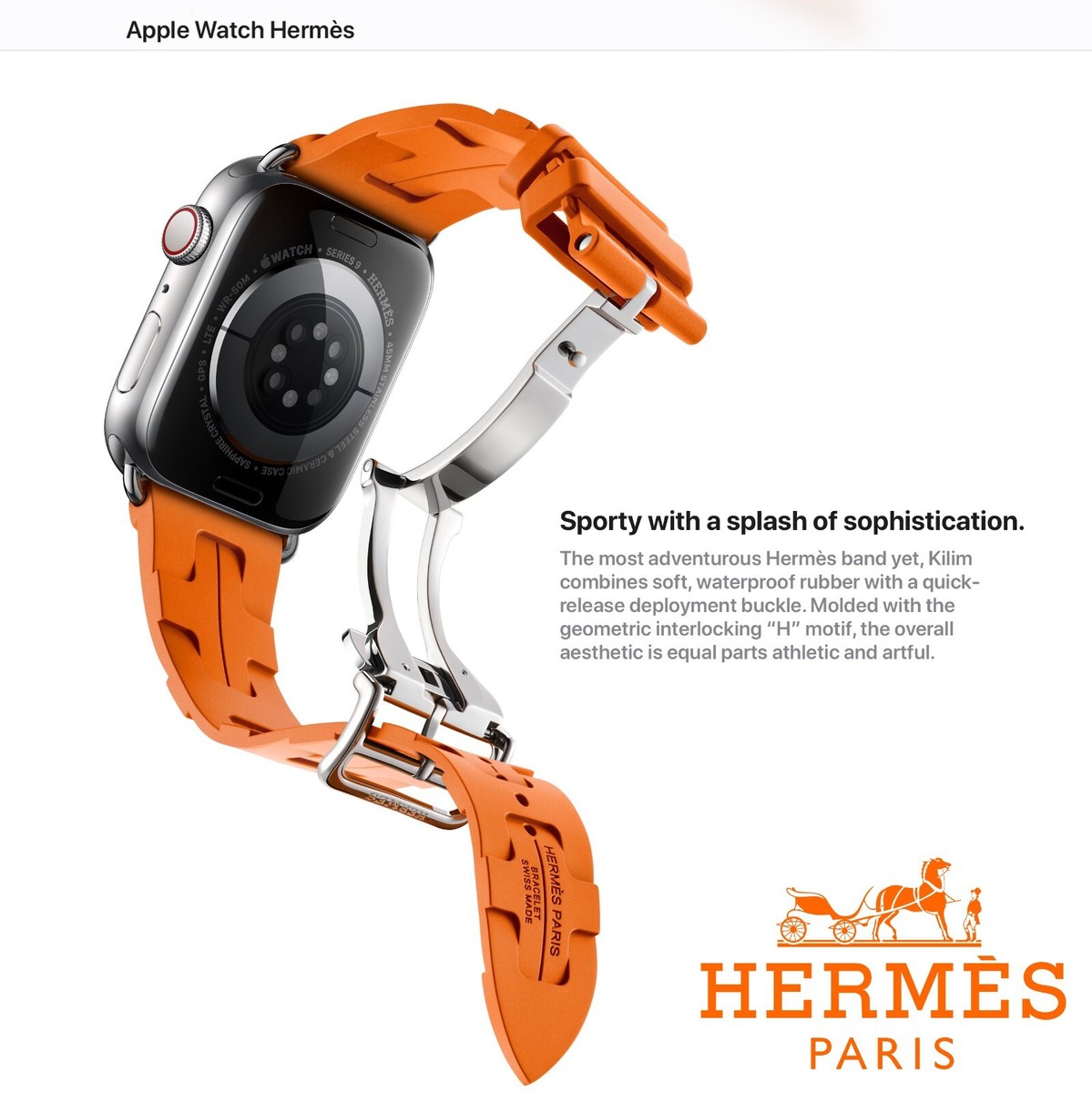 49mm Hermes Apple Watch Ultra 2 Kilim Orange Rubber | eBay 49mm Hermes Apple Watch Ultra 2 Kilim Orange Rubber | eBay