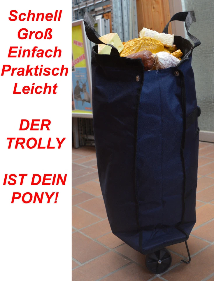 MARKENARTIKEL Carrello della Spesa Trolley Shopping, Carrello della Spesa Pieghevole su Ruote Ruote