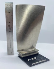 F-110 F-14D Tomcat Titanium Jet Engine Blade. Desk Model Topgun Navy Pilot Gift